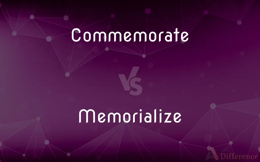 Commemorate vs. Memorialize — What's the Difference?