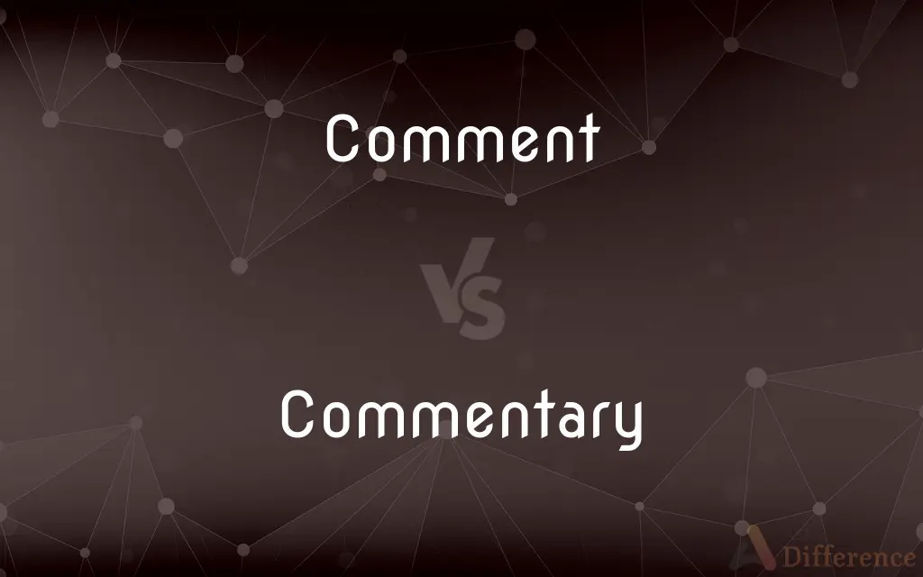 Comment vs. Commentary — What's the Difference?