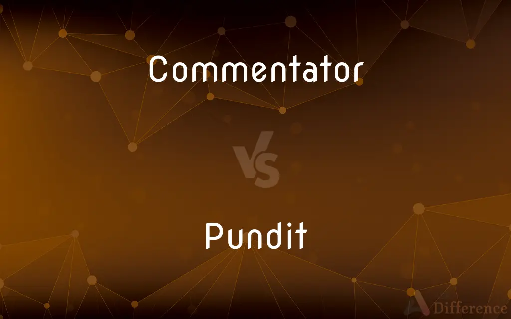 Commentator vs. Pundit — What's the Difference?