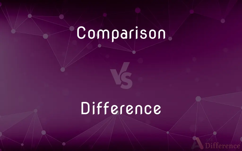 Comparison vs. Difference — What's the Difference?