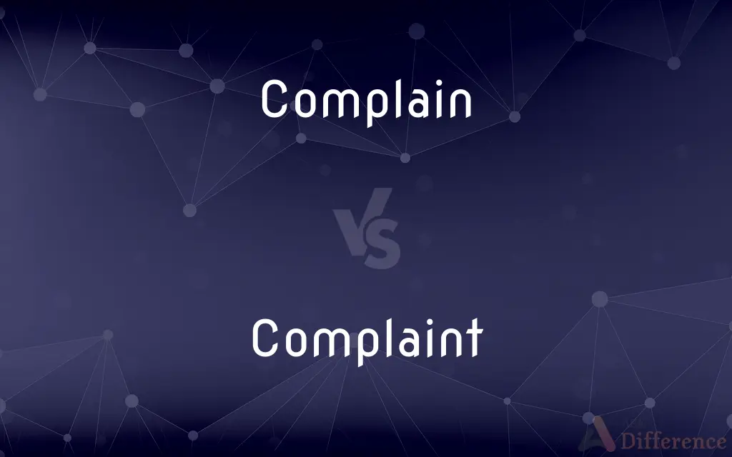 Complain vs. Complaint — What's the Difference?