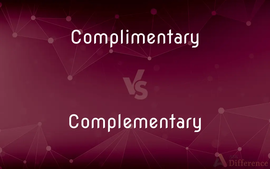 Complimentary vs. Complementary — What's the Difference?