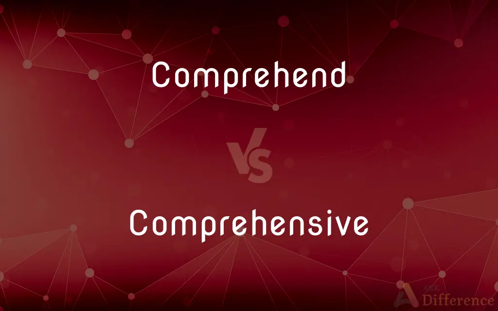 Comprehend vs. Comprehensive — What's the Difference?