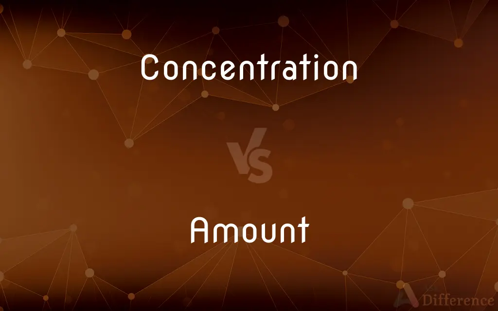 Concentration vs. Amount — What's the Difference?