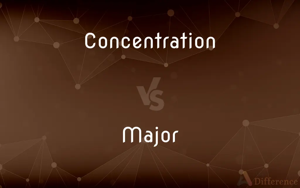 Concentration vs. Major — What's the Difference?