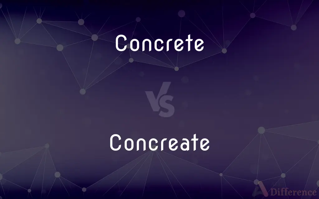 Concrete vs. Concreate — What's the Difference?