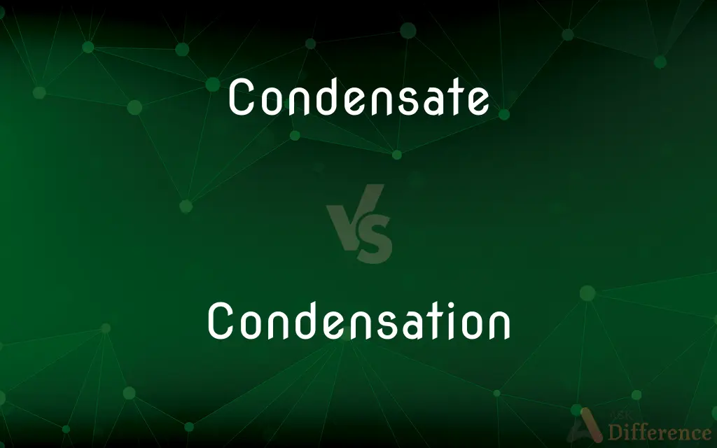 Condensate vs. Condensation — What's the Difference?