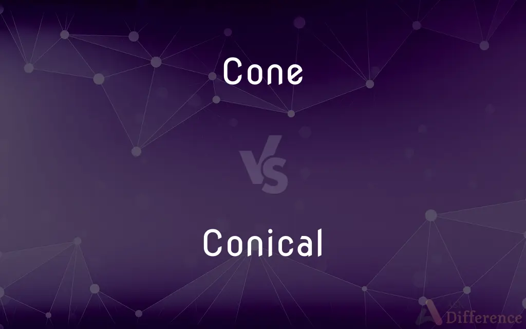 Cone vs. Conical — What's the Difference?