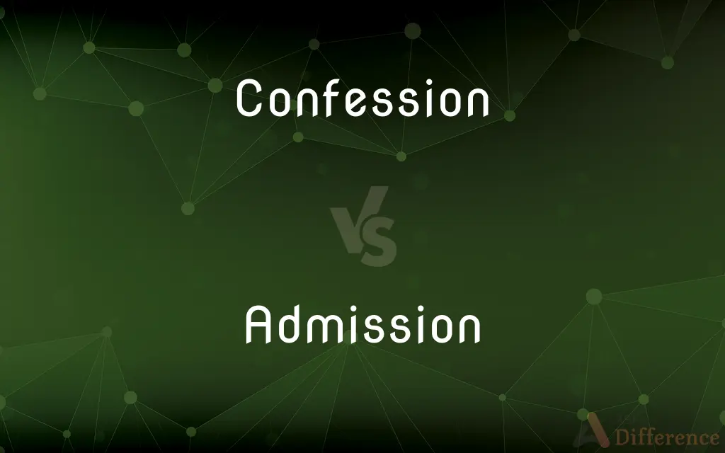 Confession vs. Admission — What's the Difference?