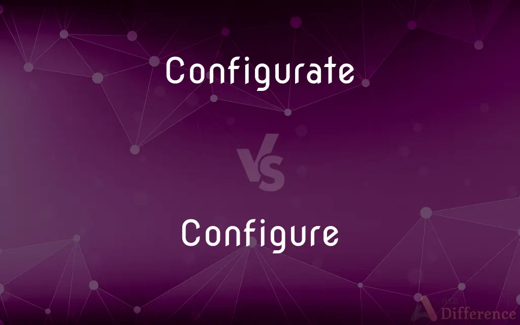 Configurate vs. Configure — What's the Difference?