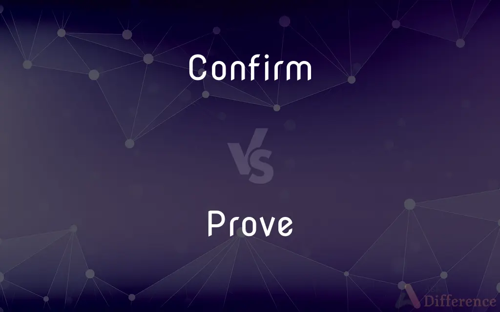 Confirm vs. Prove — What's the Difference?