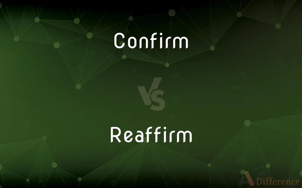 Confirm vs. Reaffirm — What's the Difference?