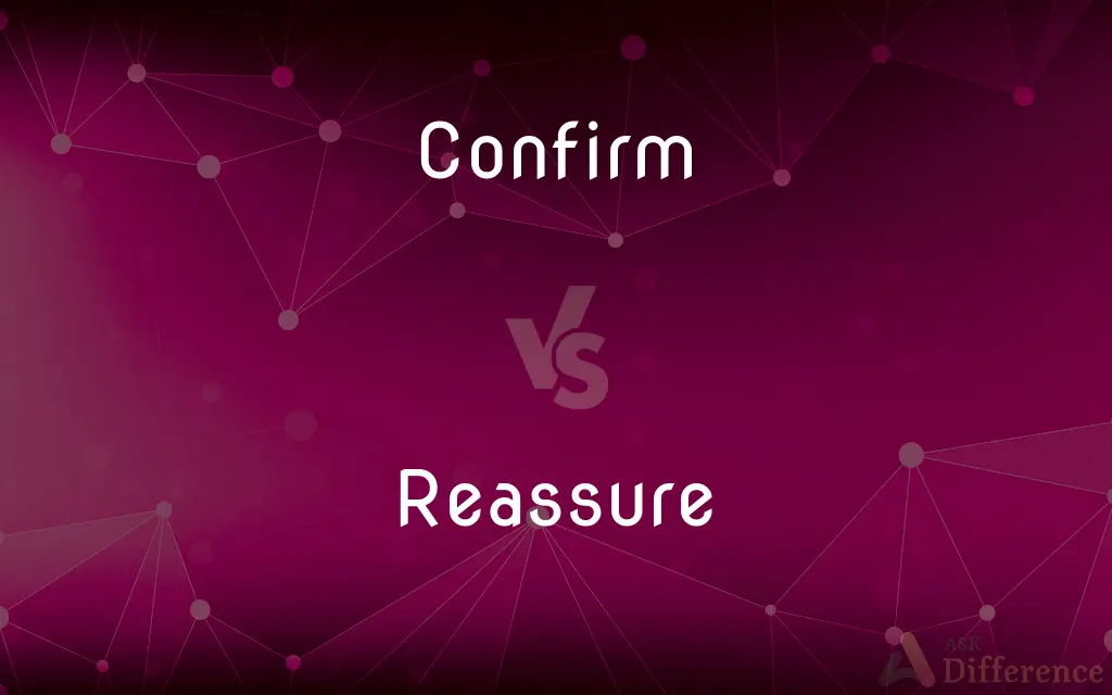 Confirm vs. Reassure — What's the Difference?