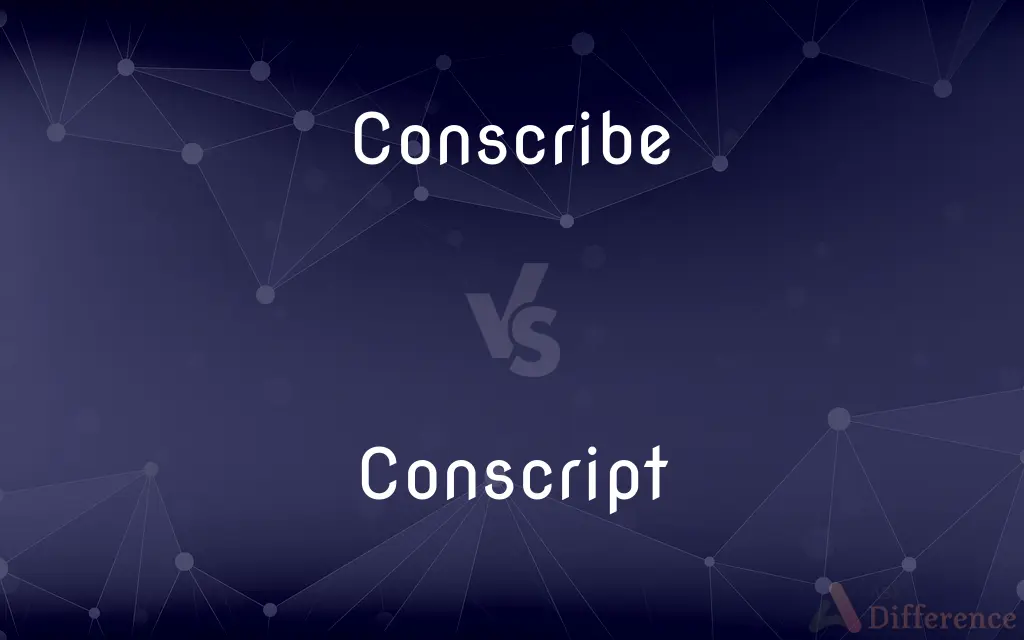 Conscribe vs. Conscript — What's the Difference?