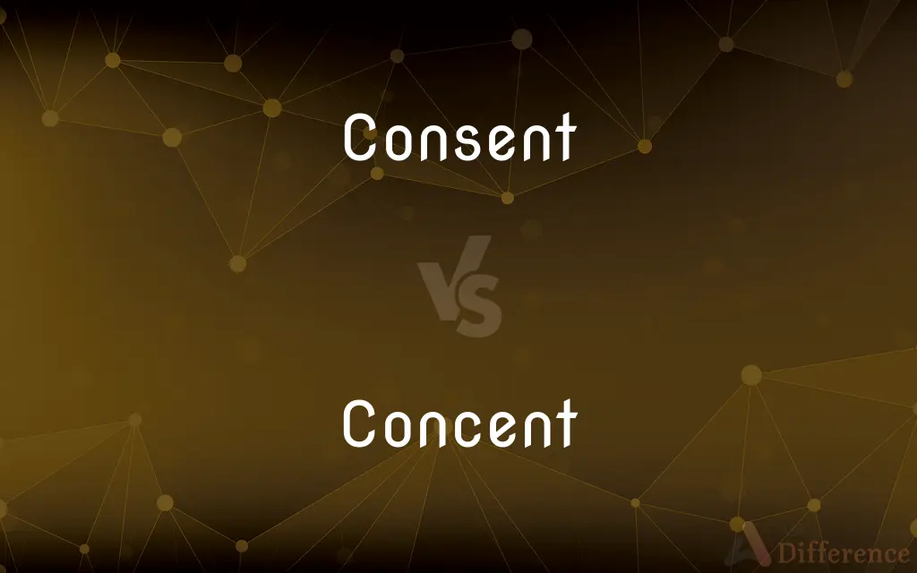 Consent vs. Concent — What's the Difference?