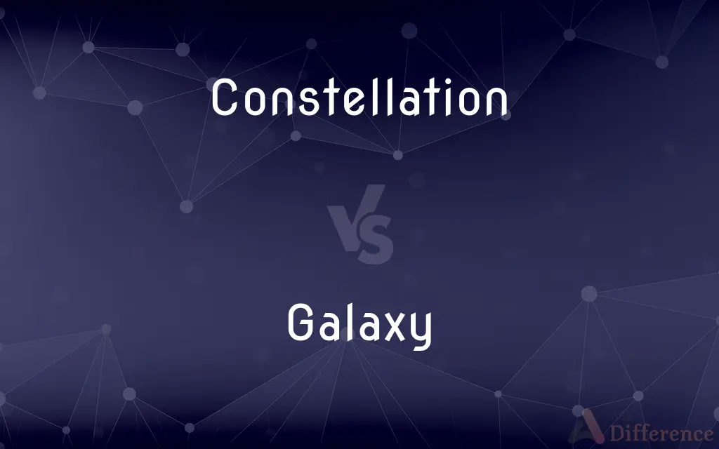 Constellation vs. Galaxy — What's the Difference?