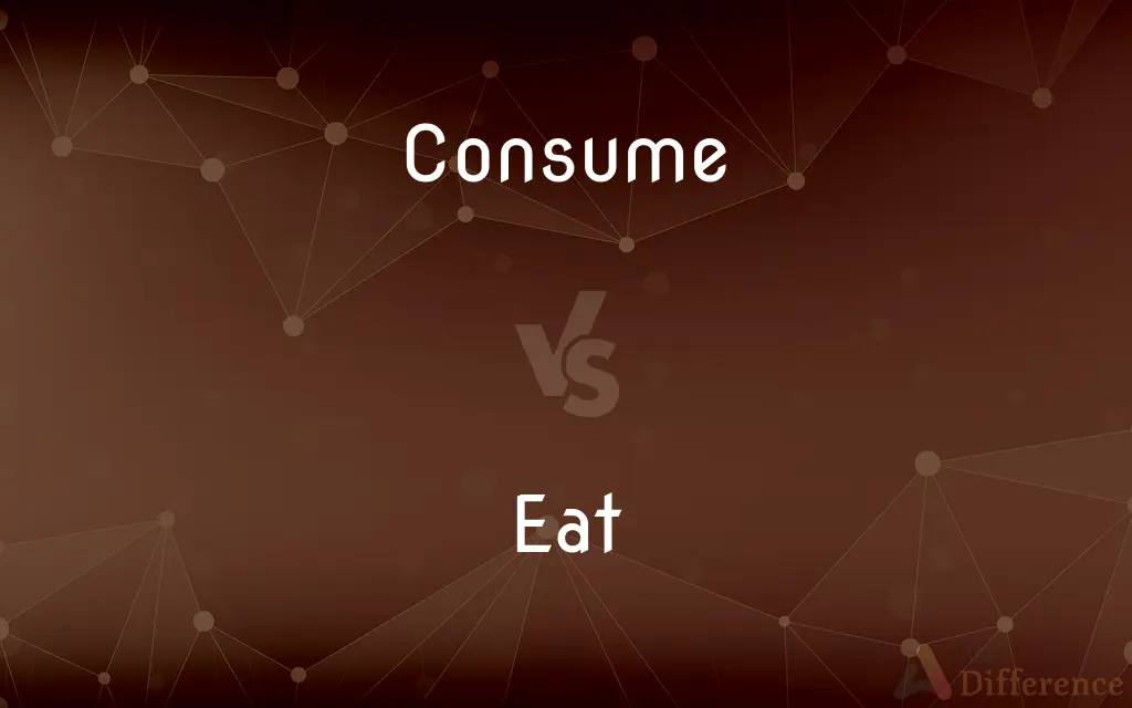 Consume vs. Eat — What's the Difference?