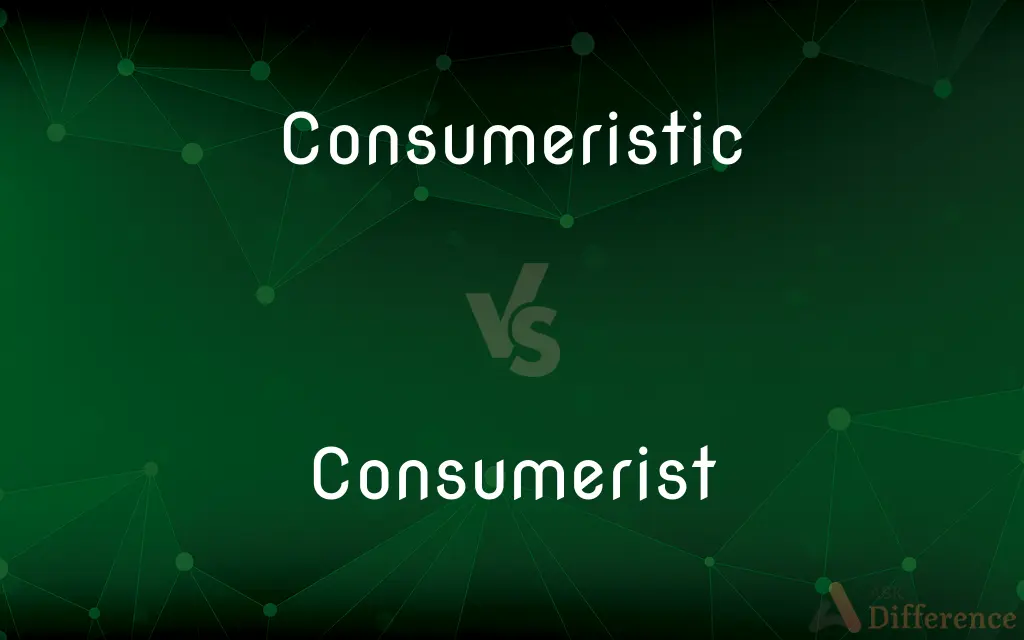 Consumeristic vs. Consumerist — What's the Difference?