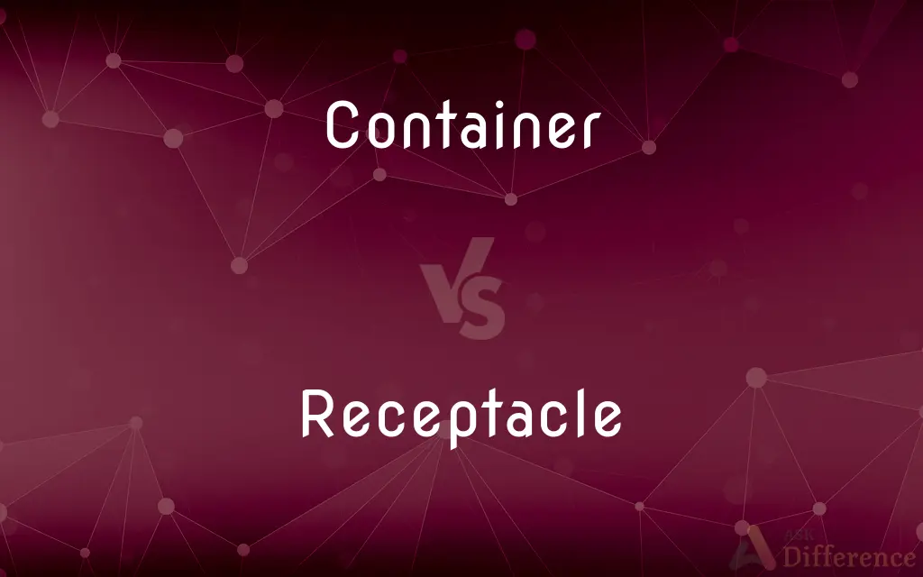 Container vs. Receptacle — What's the Difference?