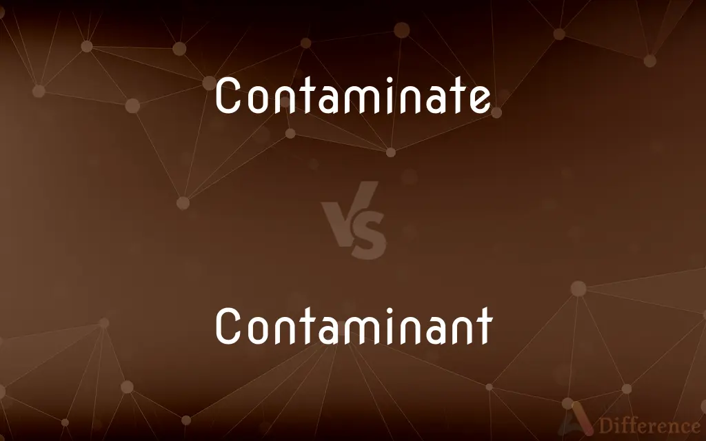 Contaminate vs. Contaminant — What's the Difference?