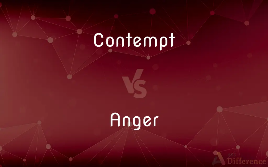 Contempt vs. Anger — What's the Difference?