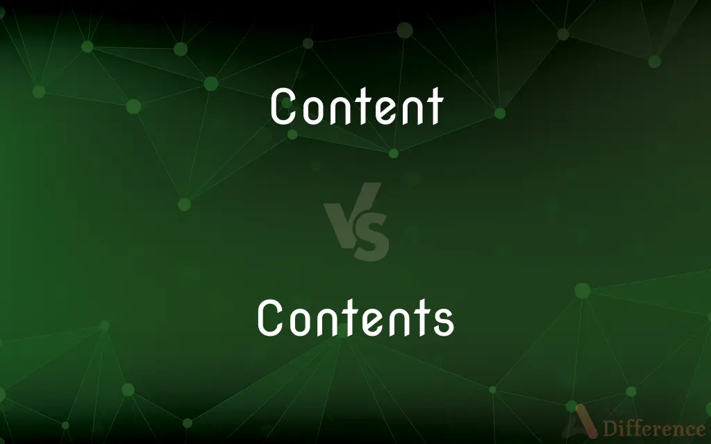 Content vs. Contents — What's the Difference?