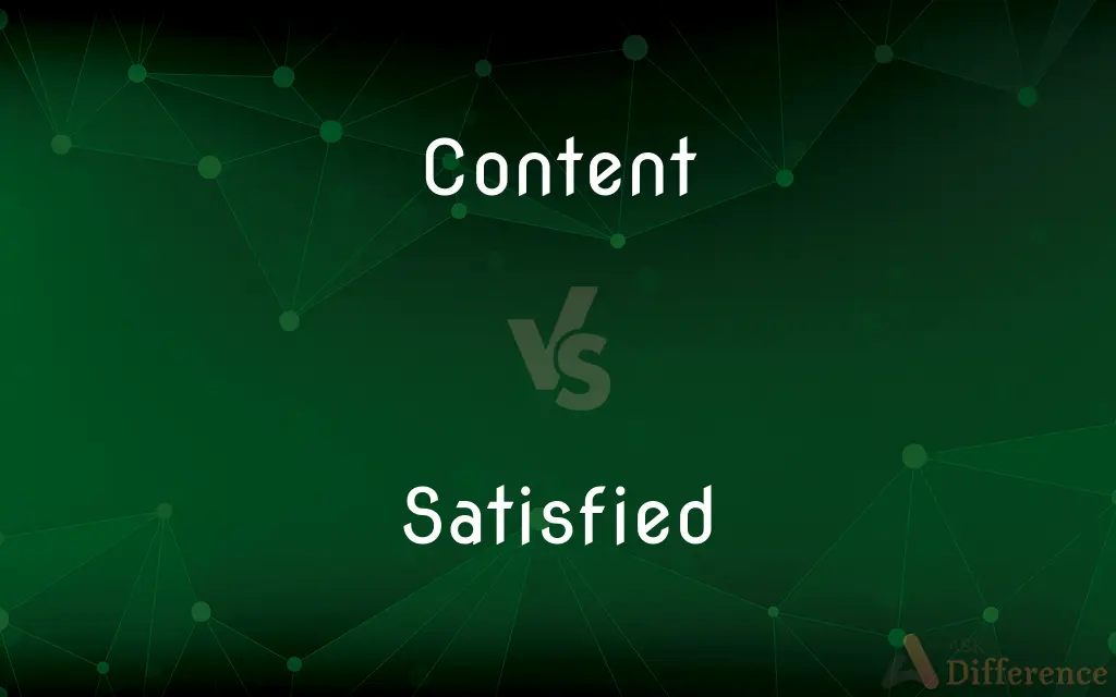 Content vs. Satisfied — What's the Difference?