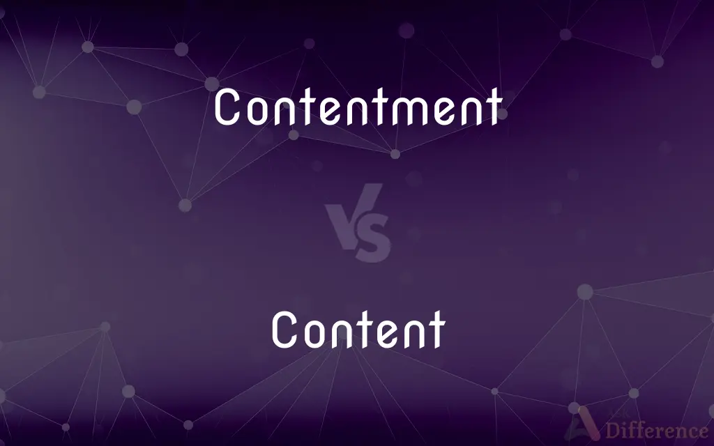 Contentment vs. Content — What's the Difference?