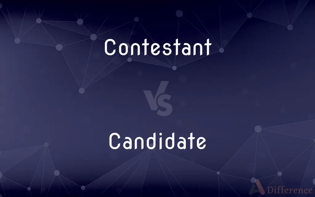 Contestant vs. Candidate — What's the Difference?