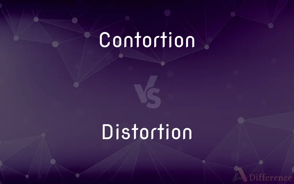 Contortion vs. Distortion — What's the Difference?