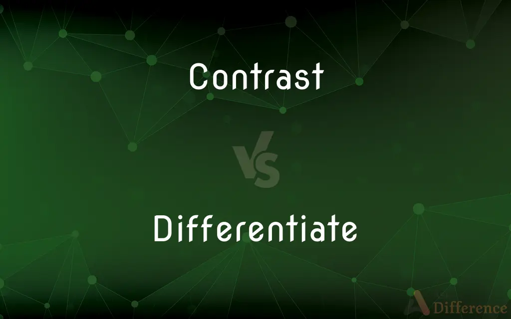 Contrast vs. Differentiate — What's the Difference?