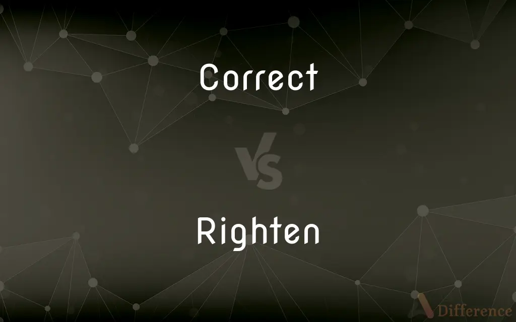 Correct vs. Righten — What's the Difference?