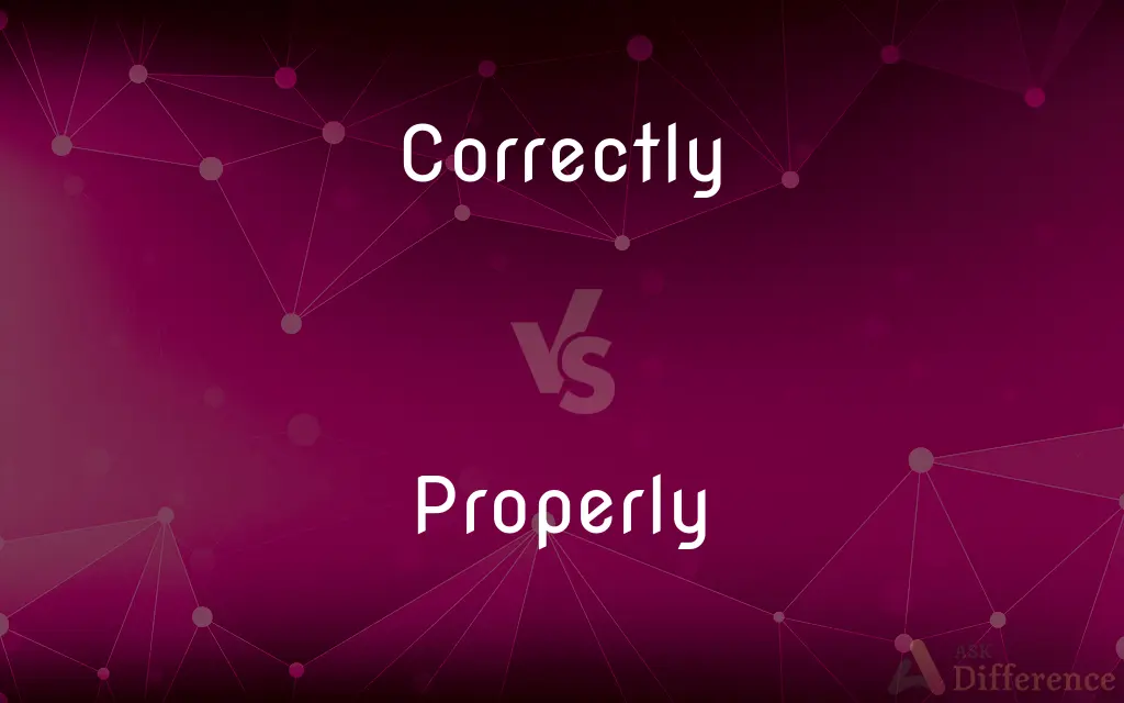 Correctly vs. Properly — What's the Difference?