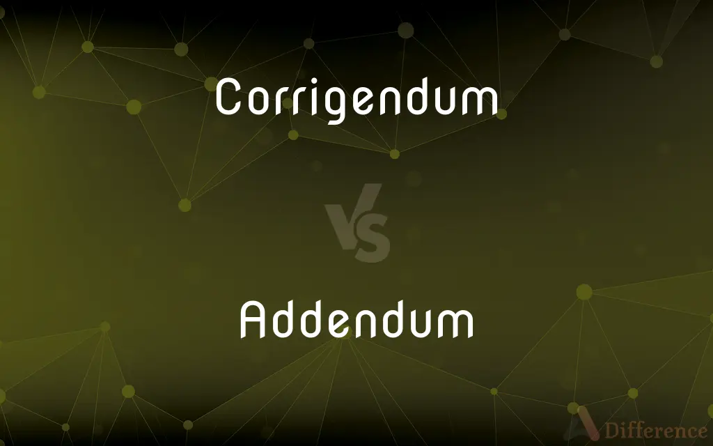 Corrigendum vs. Addendum — What's the Difference?