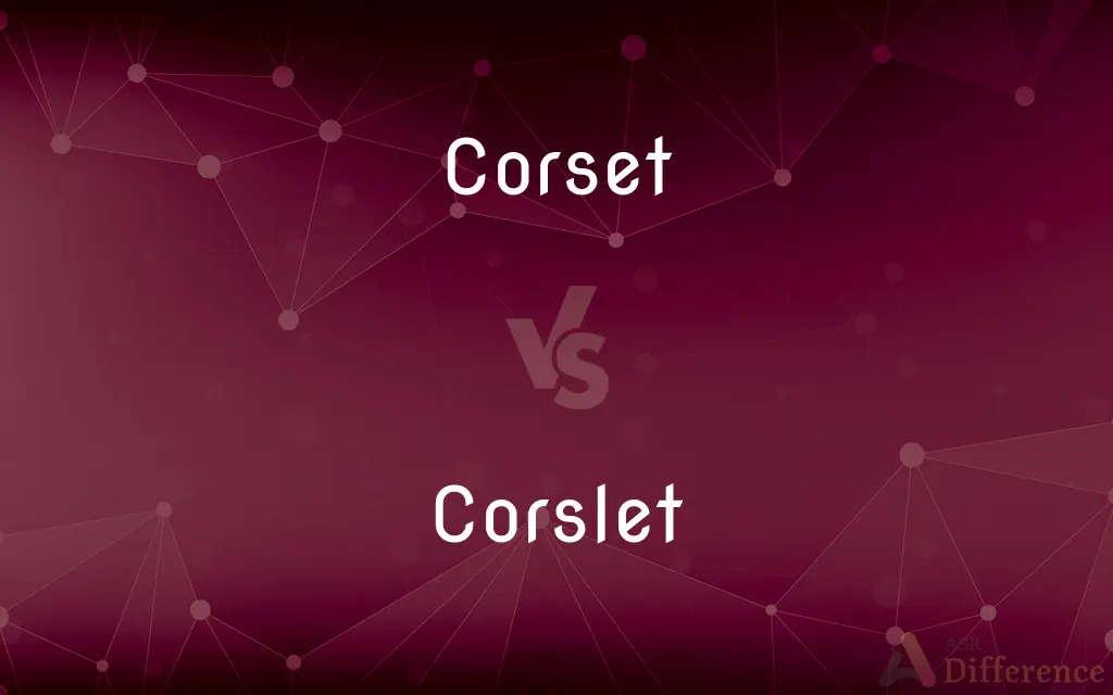 Corset vs. Corslet — What's the Difference?