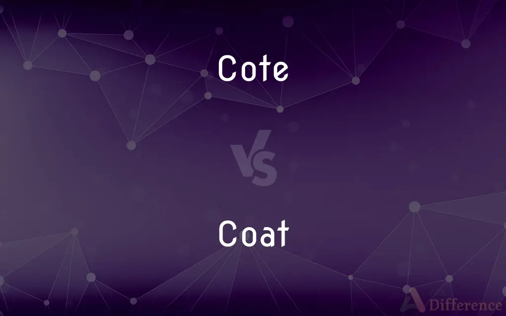 Cote vs. Coat — What's the Difference?