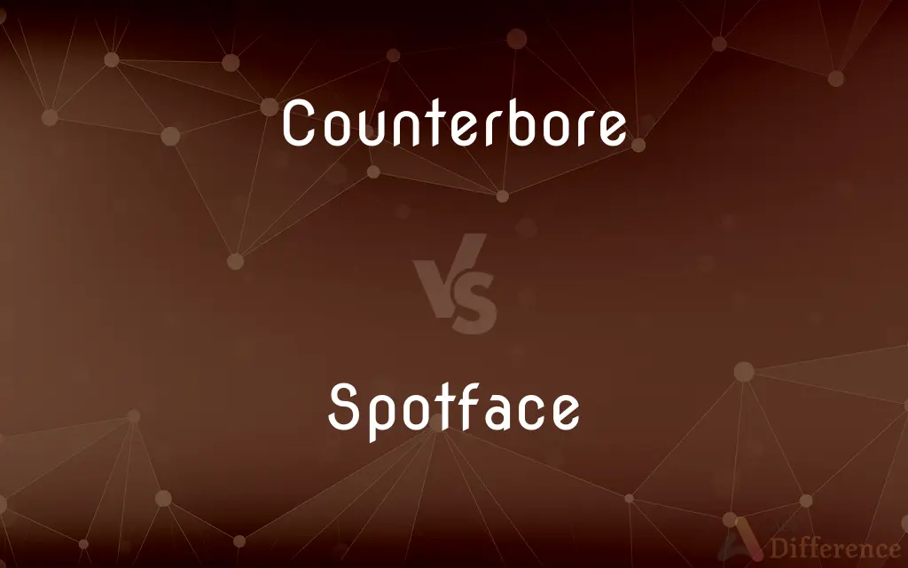 Counterbore vs. Spotface — What's the Difference?