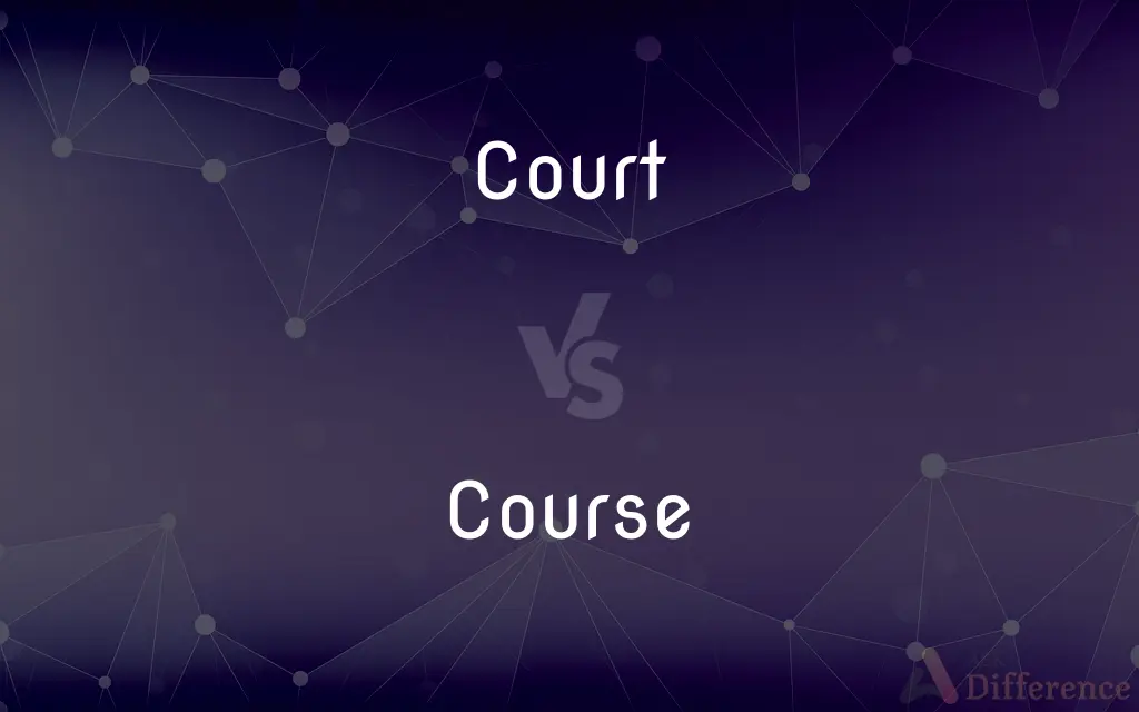 Court vs. Course — What's the Difference?