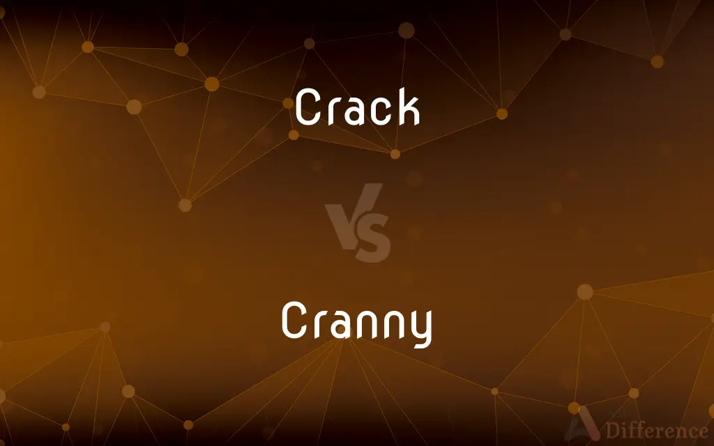 Crack vs. Cranny — What's the Difference?