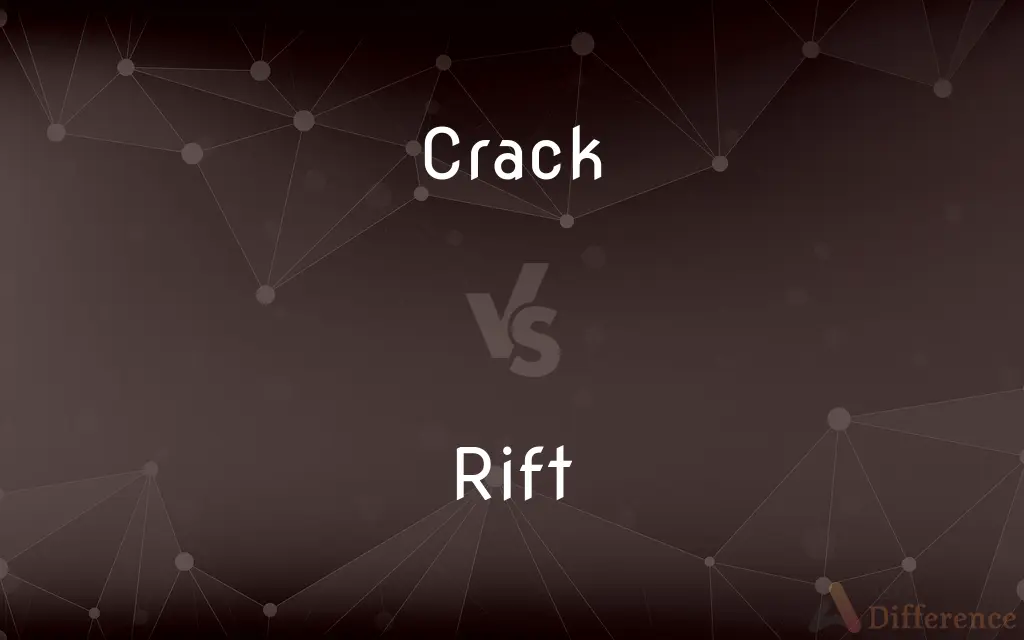Crack vs. Rift — What's the Difference?