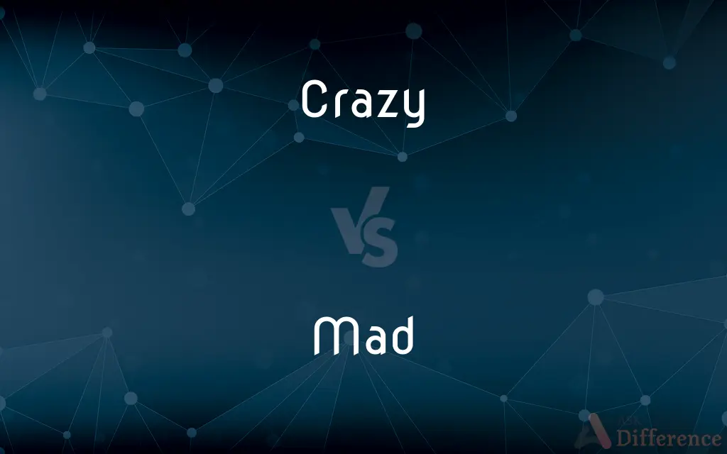 Crazy vs. Mad — What's the Difference?