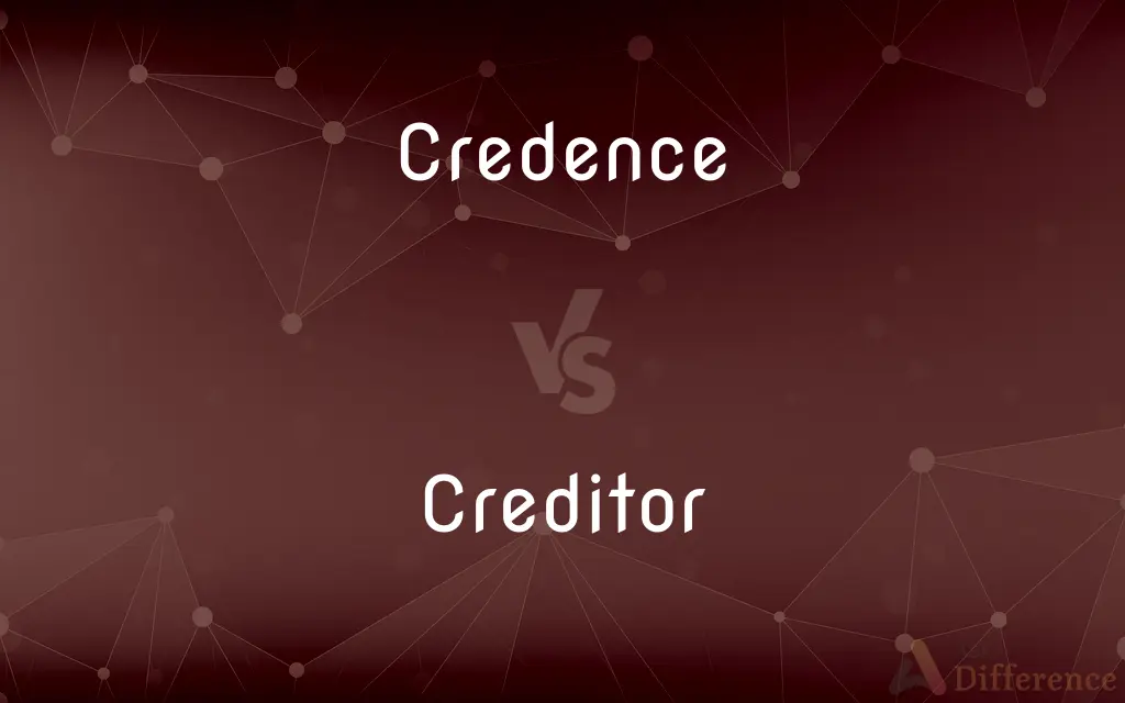 Credence vs. Creditor — What's the Difference?