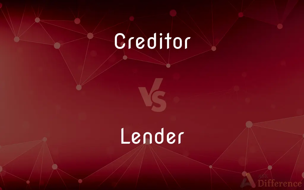 Creditor vs. Lender — What's the Difference?