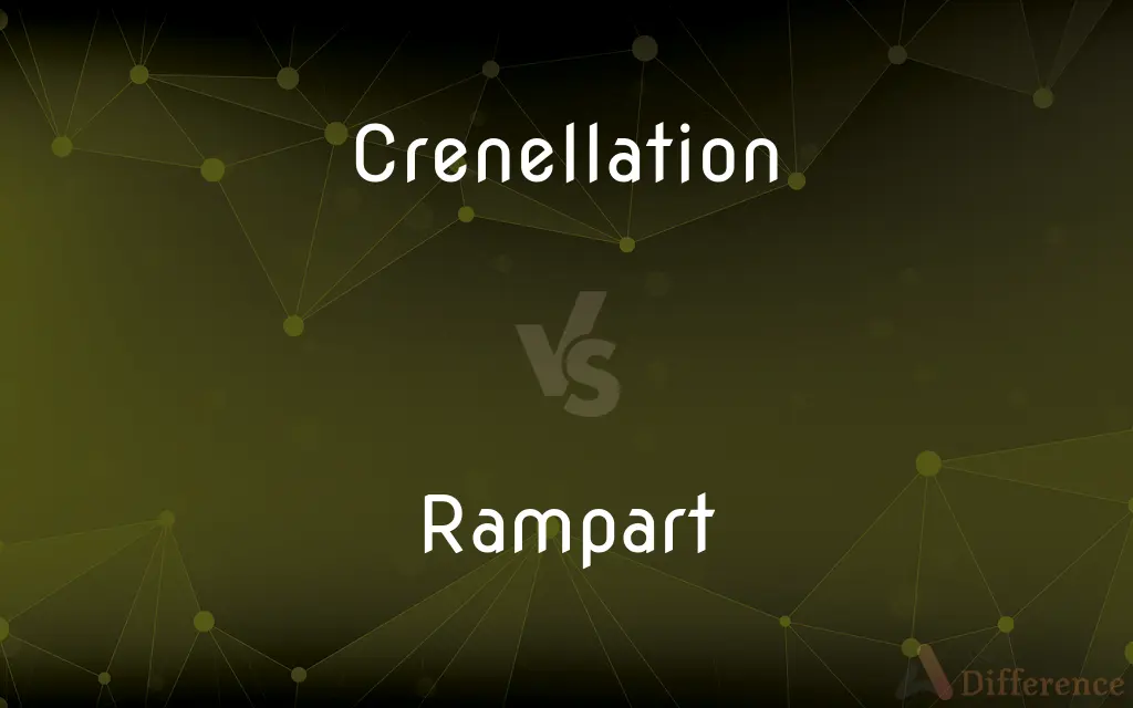 Crenellation vs. Rampart — What's the Difference?