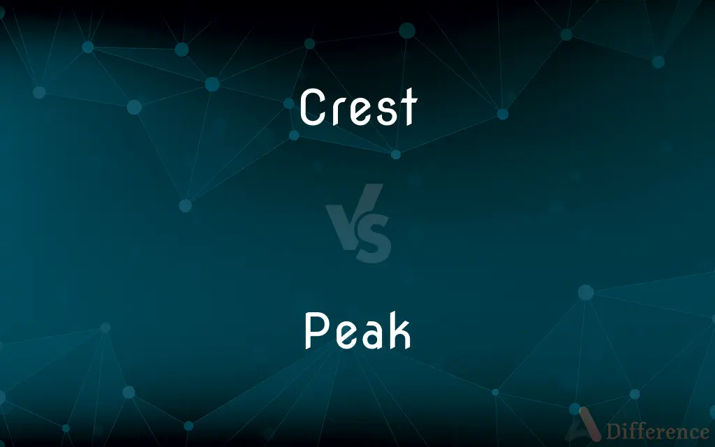 Crest vs. Peak — What's the Difference?