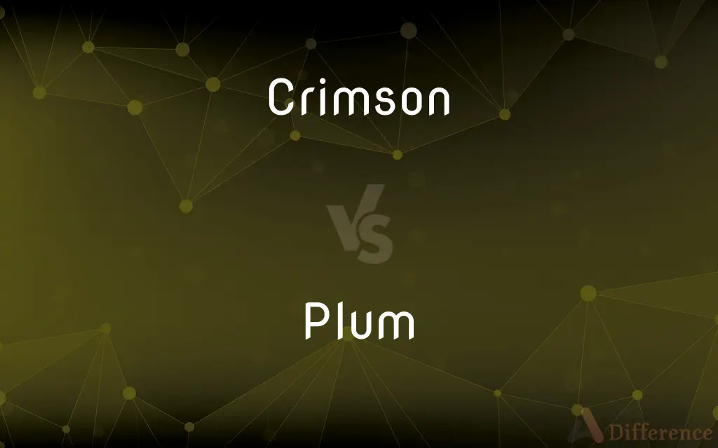 Crimson vs. Plum — What's the Difference?