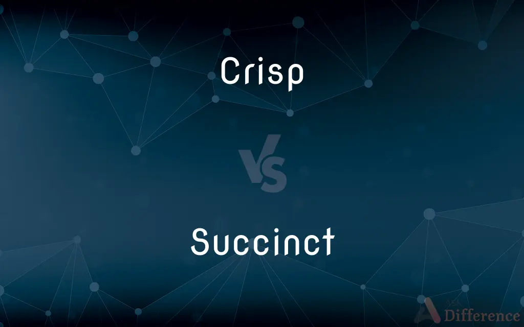 Crisp vs. Succinct — What's the Difference?
