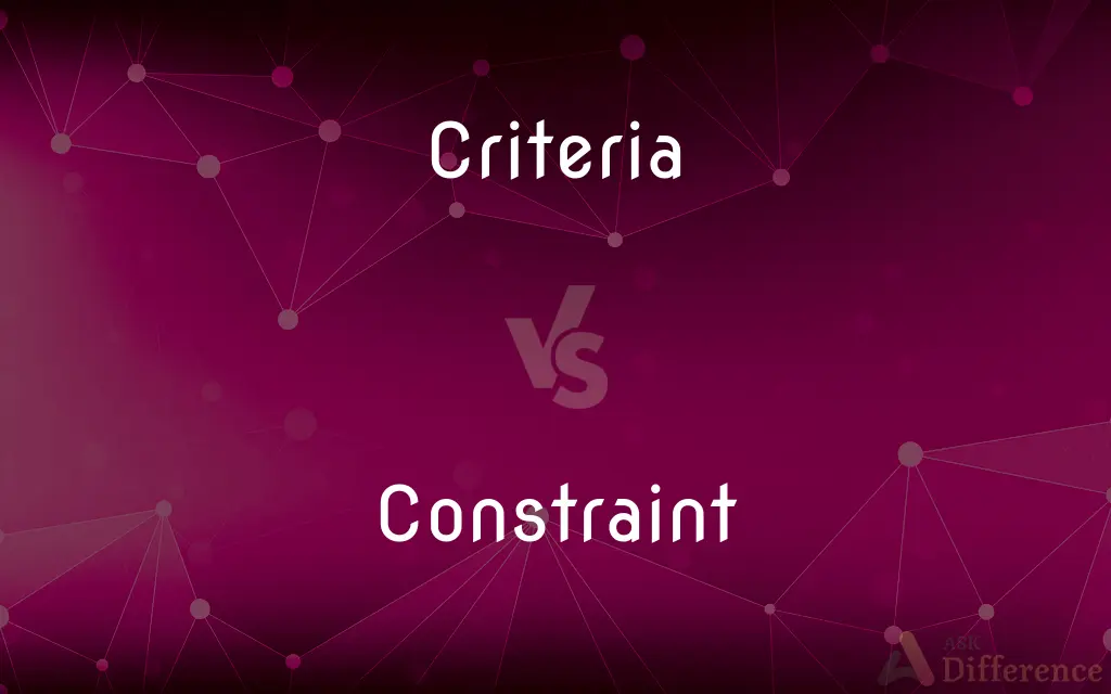 Criteria vs. Constraint — What's the Difference?