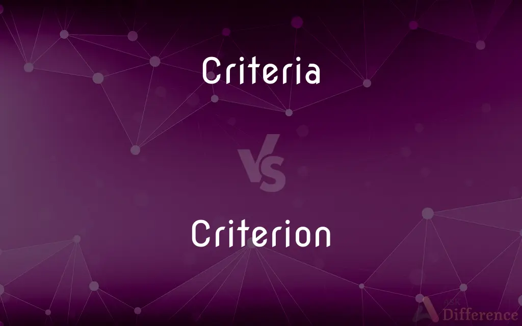 Criteria vs. Criterion — What's the Difference?