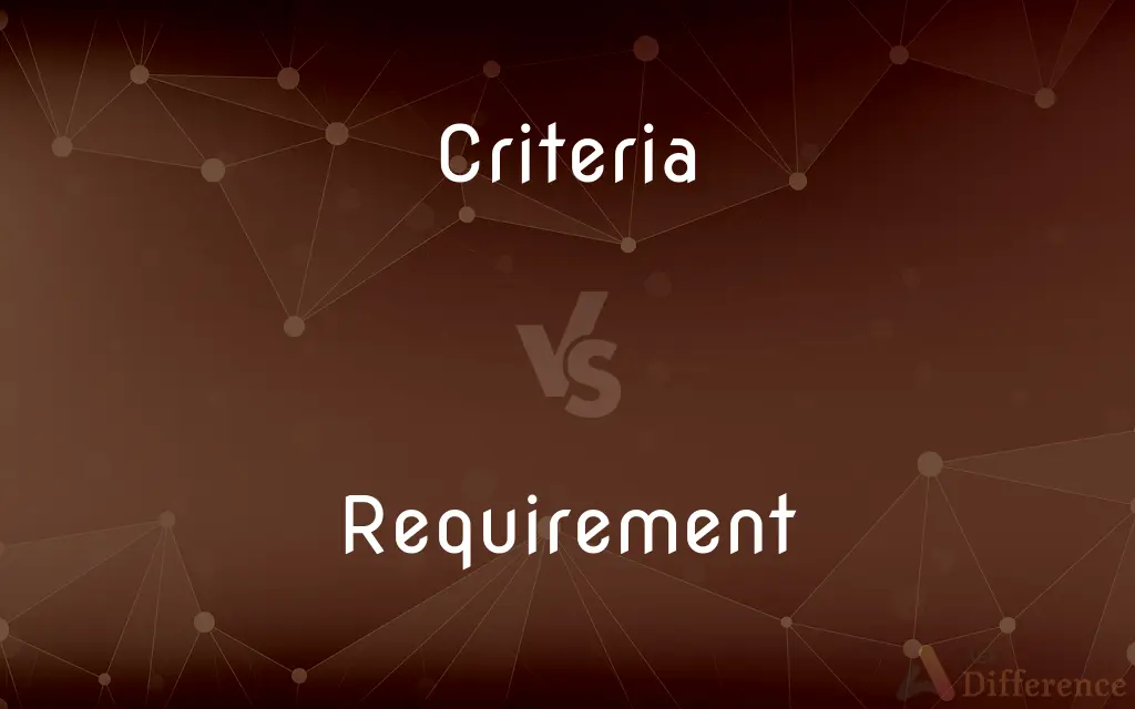 Criteria vs. Requirement — What's the Difference?